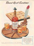 glenmore distilleries company 1947 round-up sundown whiskey vintage ad