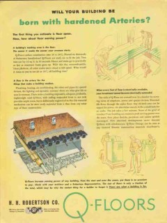 h h robertson company 1947 building born hardened arteries vintage ad