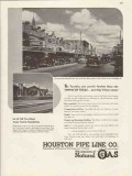 houston pipe line company 1947 alvin beeville tx textile vintage ad