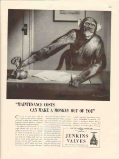 jenkins brothers 1947 maintenance cost make monkey of you vintage ad jenkins brothers 1947 maintenance cost make monkey of you vintage ad