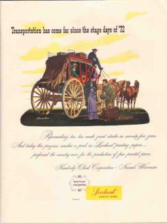 kimberly clark corp 1947 come far since stage days paper vintage ad kimberly clark corp 1947 come far since stage days paper vintage ad