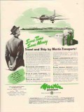 glenn l martin company 1947 save time money travel aircraft vintage ad glenn l martin company 1947 save time money travel aircraft vintage ad