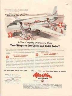 glenn l martin company 1947 cut costs build sales aircraft vintage ad glenn l martin company 1947 cut costs build sales aircraft vintage ad