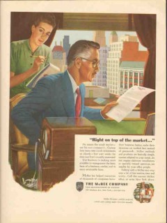 mcbee company 1947 right on top of the market keysort vintage ad
