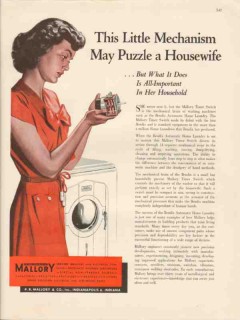 p r mallory company 1947 little mechanism puzzle housewife vintage ad