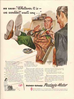 pitney-bowes inc 1947 whatever it is want any postage meter vintage ad