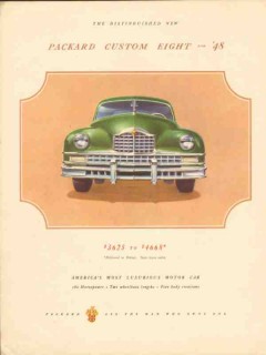 packard motor car co 1947 distinguished custom eight 1948 vintage ad