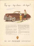 packard motor car co 1947 top down convertible automobile vintage ad