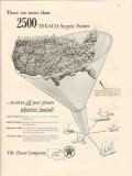 Texas Company 1947 Vintage Ad Texaco Supply Points Wholesale Lubricant