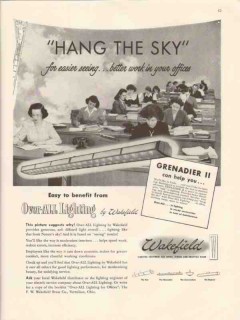 f w wakefield brass company 1947 see easier office lighting vintage ad