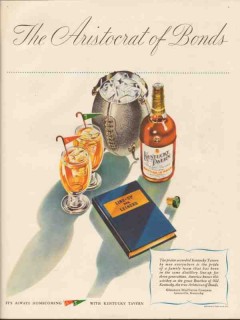 glenmore distilleries company 1947 aristocrat bonds whiskey vintage ad