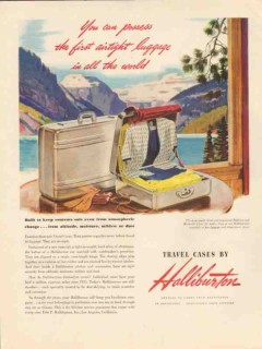 Erle P Halliburton Company 1947 Vintage Ad Luggage Case First Airtight
