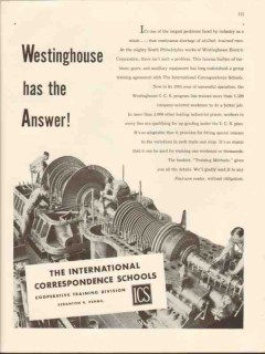 international correspondence schools 1947 westinghouse vintage ad