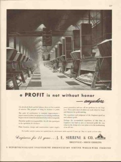 j e sirrine company 1947 profit not without honor engineers vintage ad