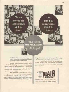 john blair company 1947 audience flexible spot broadcasting vintage ad