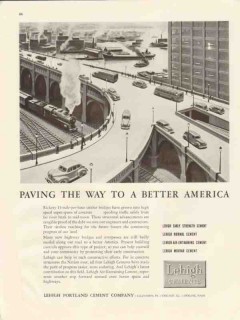 lehigh portland cement company 1947 paving better america vintage ad