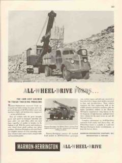 marmon-herrington 1947 all-wheel-drive converted ford truck vintage ad