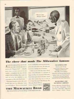milwaukee road 1947 cheer that made famous railroad train vintage ad