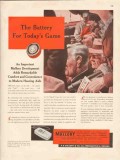 p r mallory company 1947 hearing aid battery todays game vintage ad