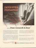 selas corp of america 1947 improve filtration heat research vintage ad
