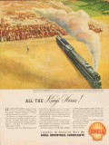 Shell Industrial Lubricants 1947 Vintage Ad Oil Pennsylvania Railroad