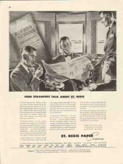 st regis paper company 1947 four strangers w dolwick artist vintage ad st regis paper company 1947 four strangers w dolwick artist vintage ad