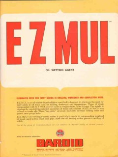 National Lead Company 1962 Vintage Ad Oil Baroid Wetting Agent EZ Mul