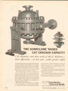 Dorr-Oliver Inc 1962 Vintage Ad Oil TMC DorrClone Raises Cat Cracker Dorr-Oliver Inc 1962 Vintage Ad Oil TMC DorrClone Raises Cat Cracker