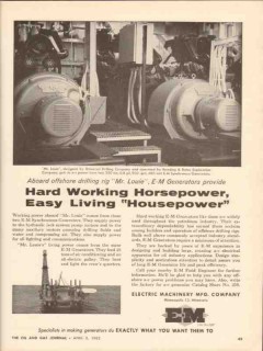 Electric Machinery Mfg Company 1962 Vintage Ad Hard Working Horsepower