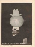 first city national bank of houston 1962 world experience vintage ad first city national bank of houston 1962 world experience vintage ad