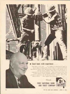 first national bank trust company 1962 otis mcclintock vintage ad
