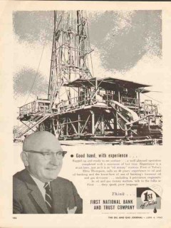 first national bank trust company 1962 elmo thompson vintage ad