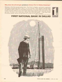first national bank dallas 1962 oil gas producer financing vintage ad first national bank dallas 1962 oil gas producer financing vintage ad