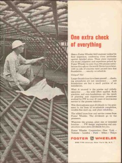 foster wheeler corp 1962 one extra check engineer process vintage ad