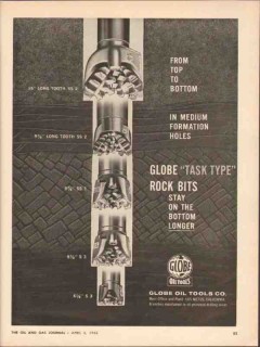 Globe Oil Tools Company 1962 Vintage Ad Rock Bits Task Type Formation