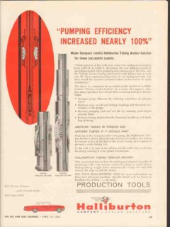 Halliburton Company 1962 Vintage Ad Oil Pumping Efficiency Increased