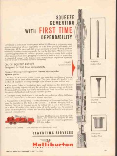 Halliburton Company 1962 Vintage Ad Squeeze Cementing Dependability Halliburton Company 1962 Vintage Ad Squeeze Cementing Dependability