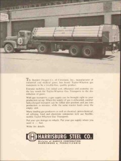 Harrisburg Steel Company 1962 Vintage Ad Burdett Oxygen Co Cleveland