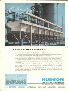 Hudson Engineering Corp 1962 Vintage Ad Bayway Refinery Esso Cooling