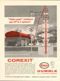 Humble Oil Refining Company 1962 Vintage Ad Corexit Inhibitors Squeeze