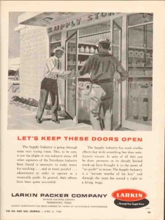 Larkin Packer Company 1962 Vintage Ad Oil Field Supply Industry Doors