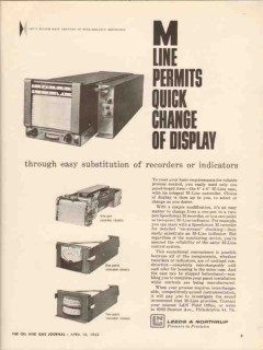 Leeds Northrup Company 1962 Vintage Ad Oil Recorders Indicators Leeds Northrup Company 1962 Vintage Ad Oil Recorders Indicators