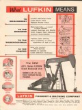 Lufkin Foundry Machine Company 1962 Vintage Ad Oil Field Pumper Means
