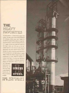 Lukens Steel Company 1962 Vintage Ad Oil Isocrackers Heavy Favorites