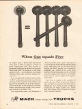 mack trucks 1962 when one equals five replacement axles vintage ad