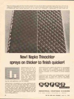 Napko Corp 1962 Vintage Ad Thixochlor Coating Sprays Thicker Rubber