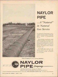 Naylor Pipe Company 1962 Vintage Ad Oil Pipeline Natural Gas Service Naylor Pipe Company 1962 Vintage Ad Oil Pipeline Natural Gas Service