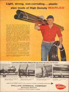 Phillips Chemical Company 1962 Vintage Ad Oil Plastic Pipe Marlex Phillips Chemical Company 1962 Vintage Ad Oil Plastic Pipe Marlex