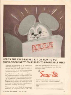 Snap-Tite Inc 1962 Vintage Ad Oil Quick-Disconnect Coupling Profitable Snap-Tite Inc 1962 Vintage Ad Oil Quick-Disconnect Coupling Profitable