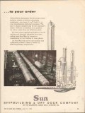 Sun Shipbuilding Dry Dock Company 1962 Vintage Ad Processing Equipment